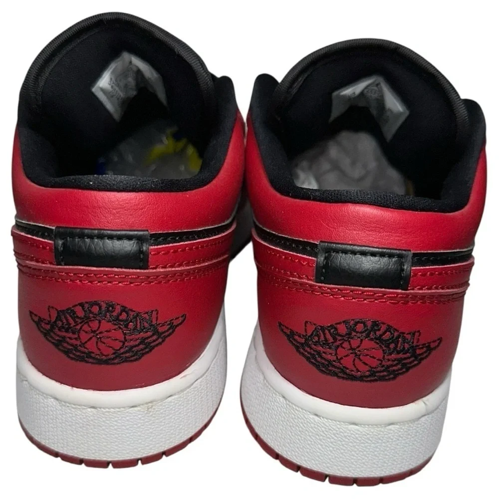 Nike Uni-Sex Kids 6Y Gym Red Black White Air Jordan 1 Low GS Sneakers 553560-606